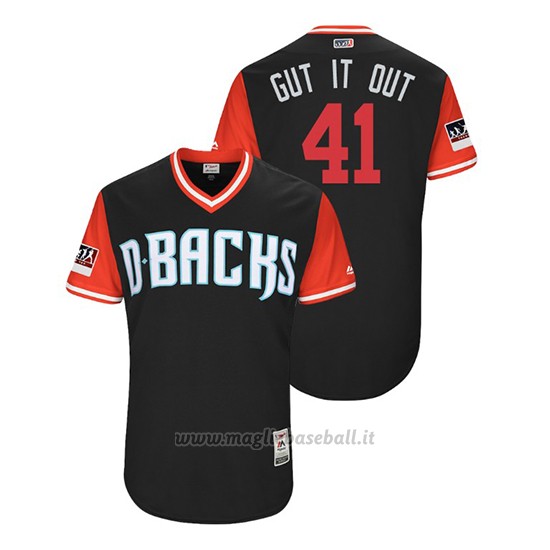 Maglia Baseball Uomo Arizona Diamondbacks Jake Diekman 2018 Llws Players Weekend Gut It Out Nero